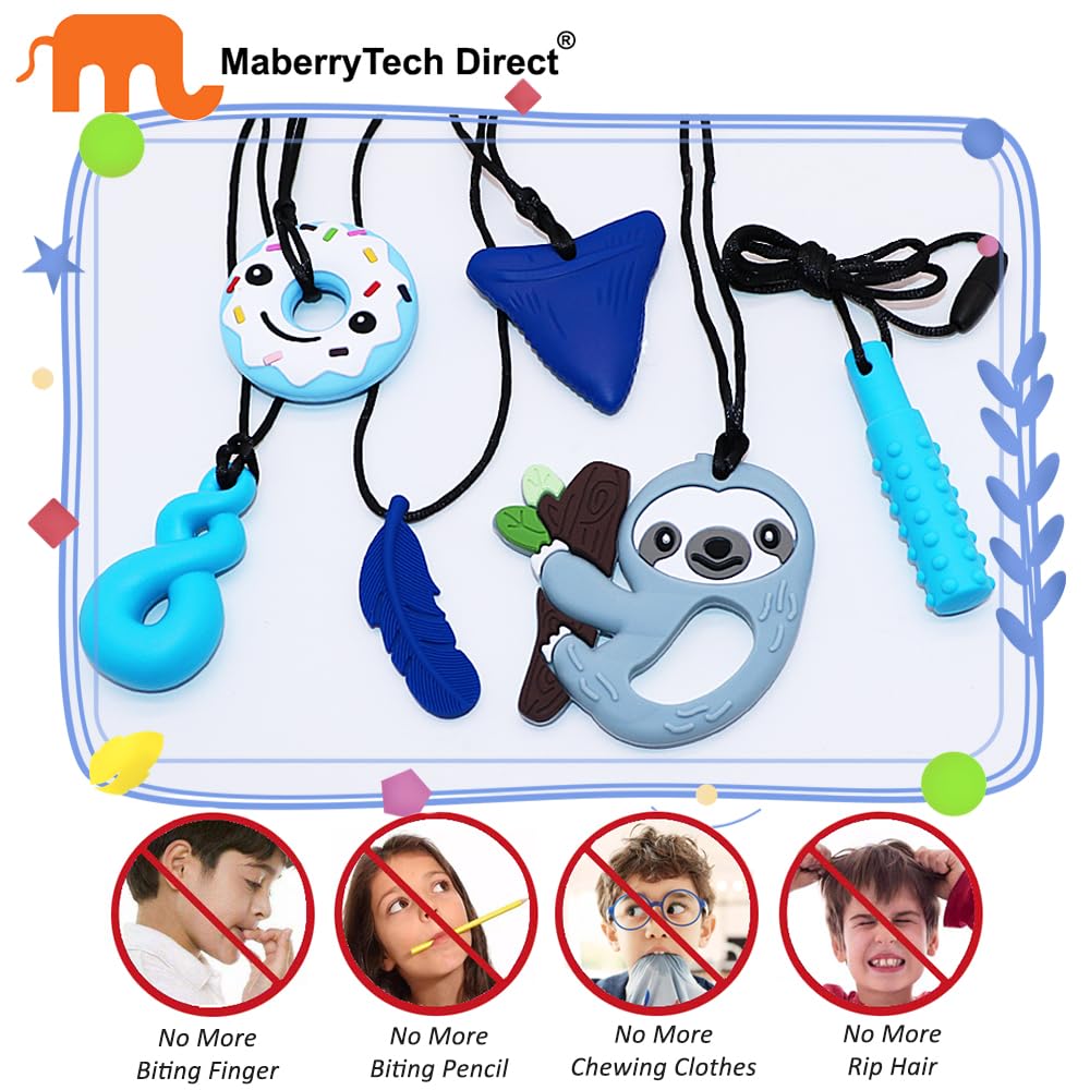 MaberryTech Direct mace chew pendant emphasizes durable silicone for long-lasting use