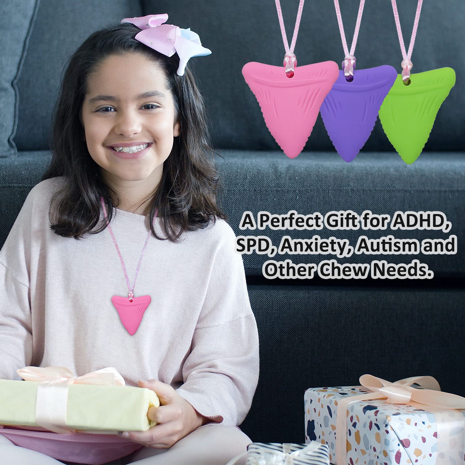 MaberryTech Direct sensory chew necklace six-pack option for families.