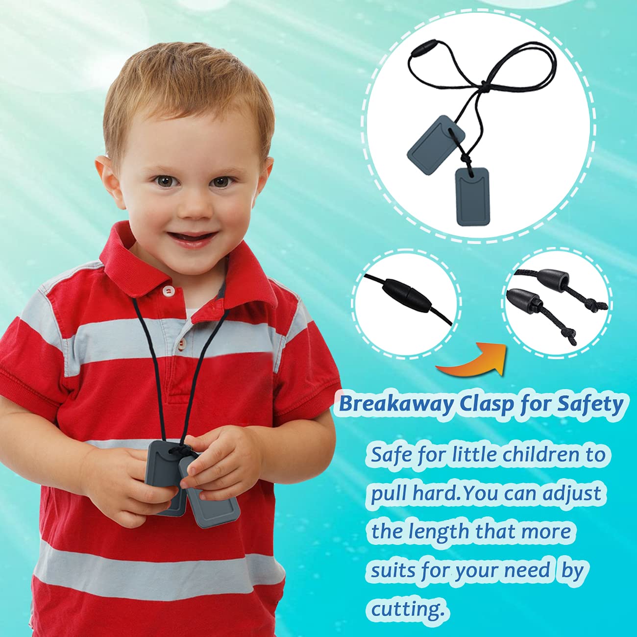 MaberryTech Direct sensory chew necklace ice cream relaxes during eye-hand tasks