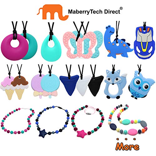 Maberry Sensory Chew Necklace butterfly style supports focus and stress relief through tactile chew