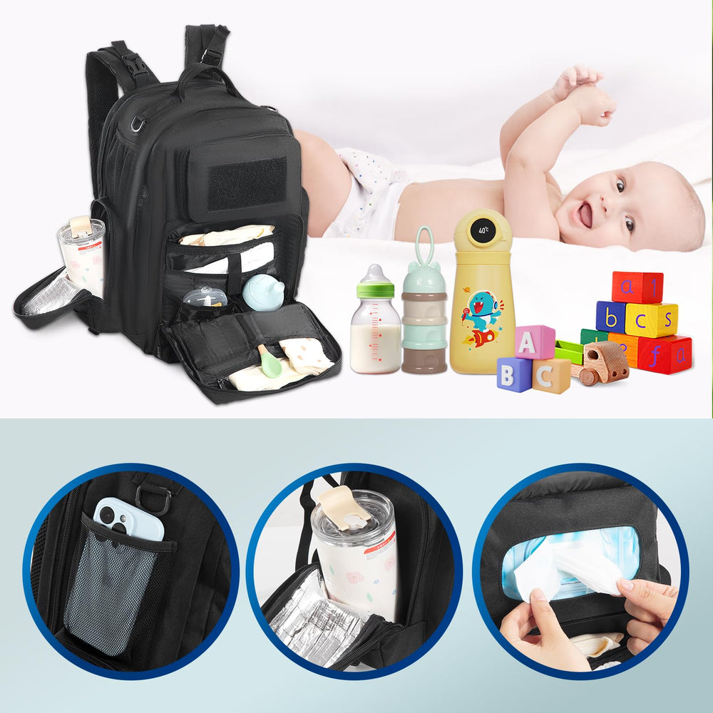 MABOZOO diaper bag backpack dad-friendly design suits weekend family outings.