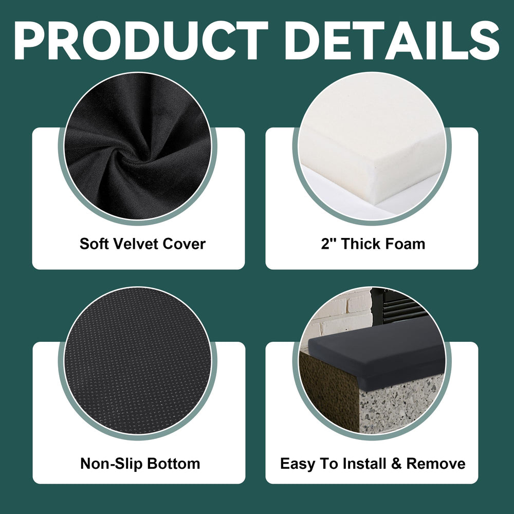 MABOZOO cushion with non-slip backing stays secure during use.