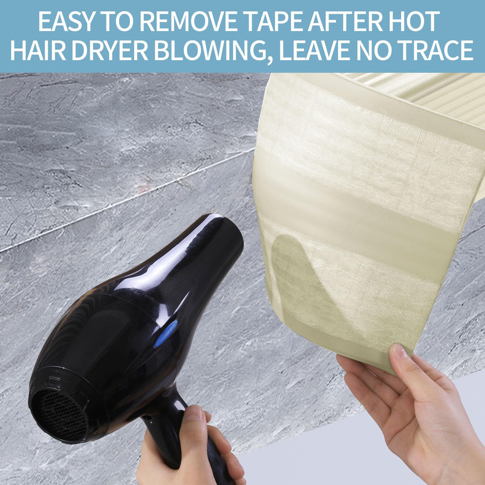 MABOZOO fireplace edge cushion installation cream shows easy cut-to-fit.