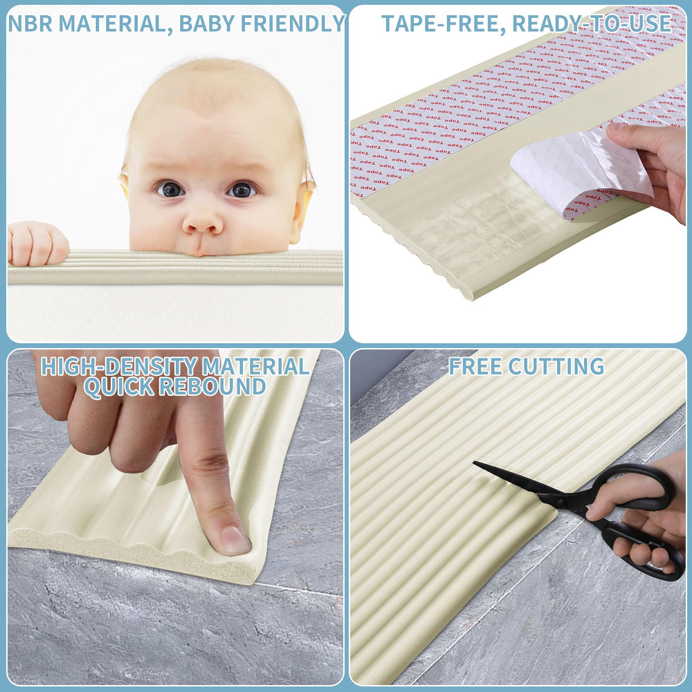 MABOZOO fireplace edge cushion safety-edge cream protects hearth.
