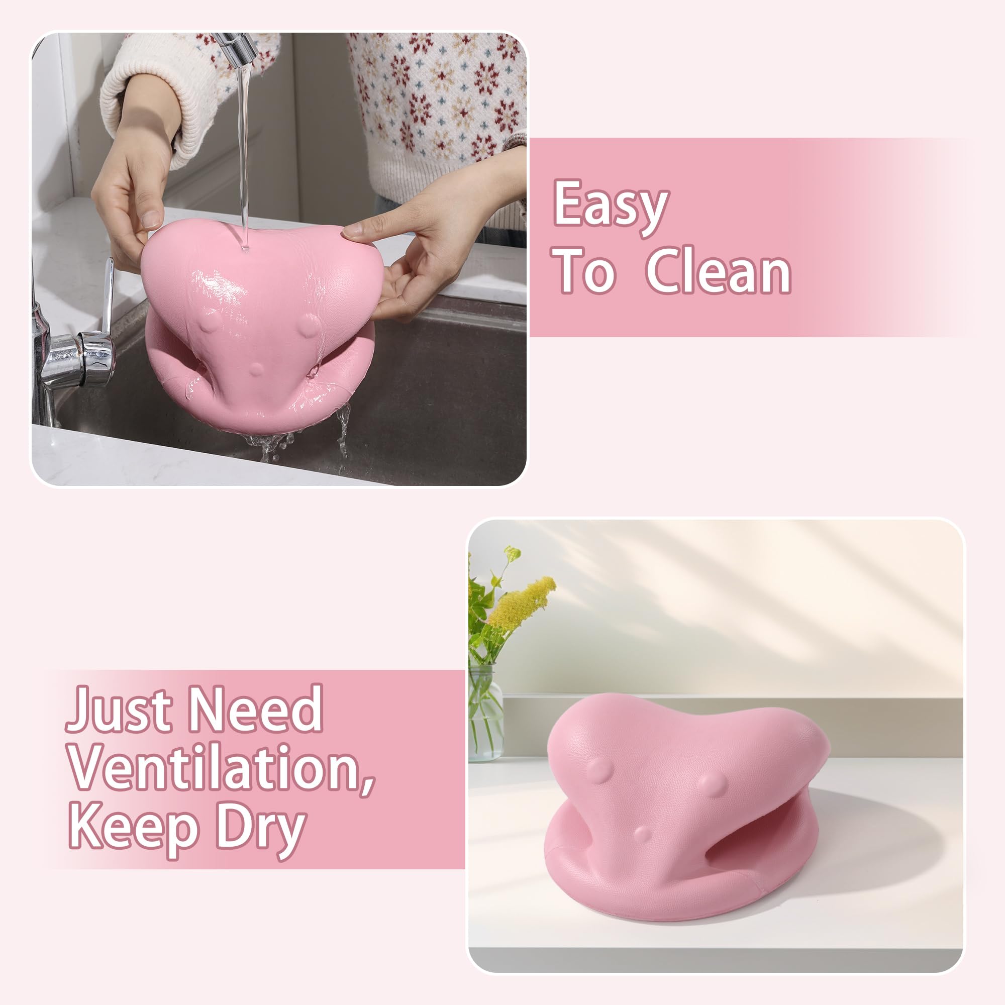MABOZOO hair-washing-station-kids-pink-family-use supports stress-free wash time at home