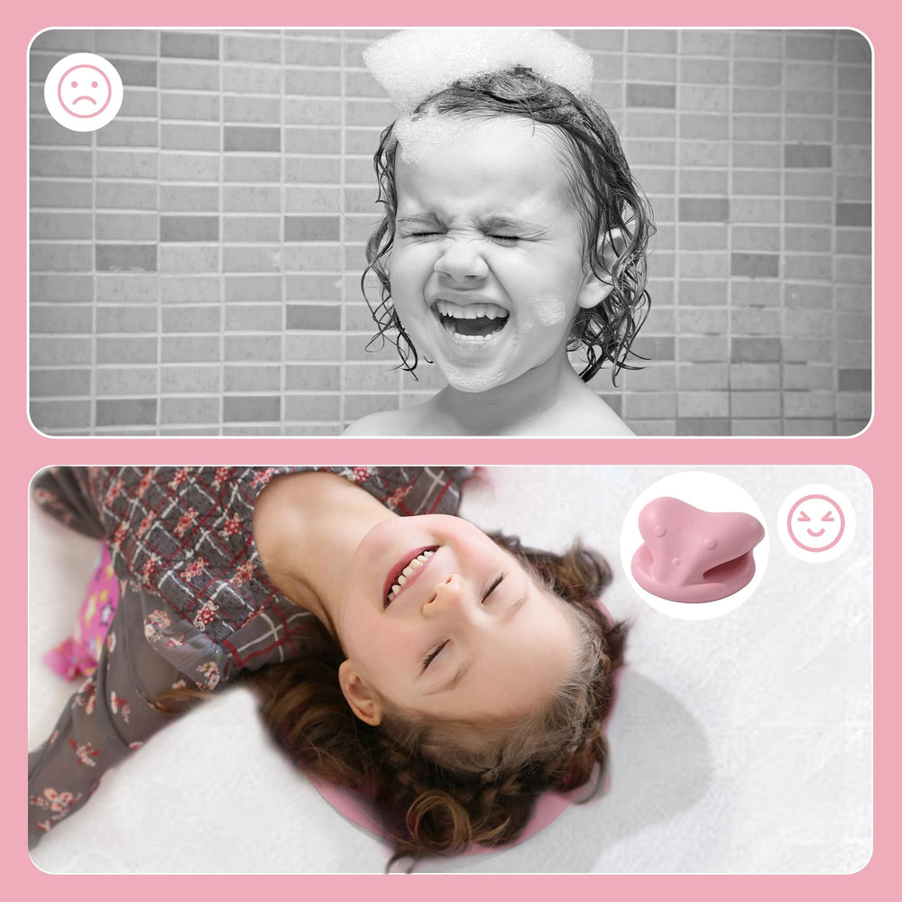 MABOZOO hair-washing-station-kids-pink-material-durability shows safe, long-lasting pillow