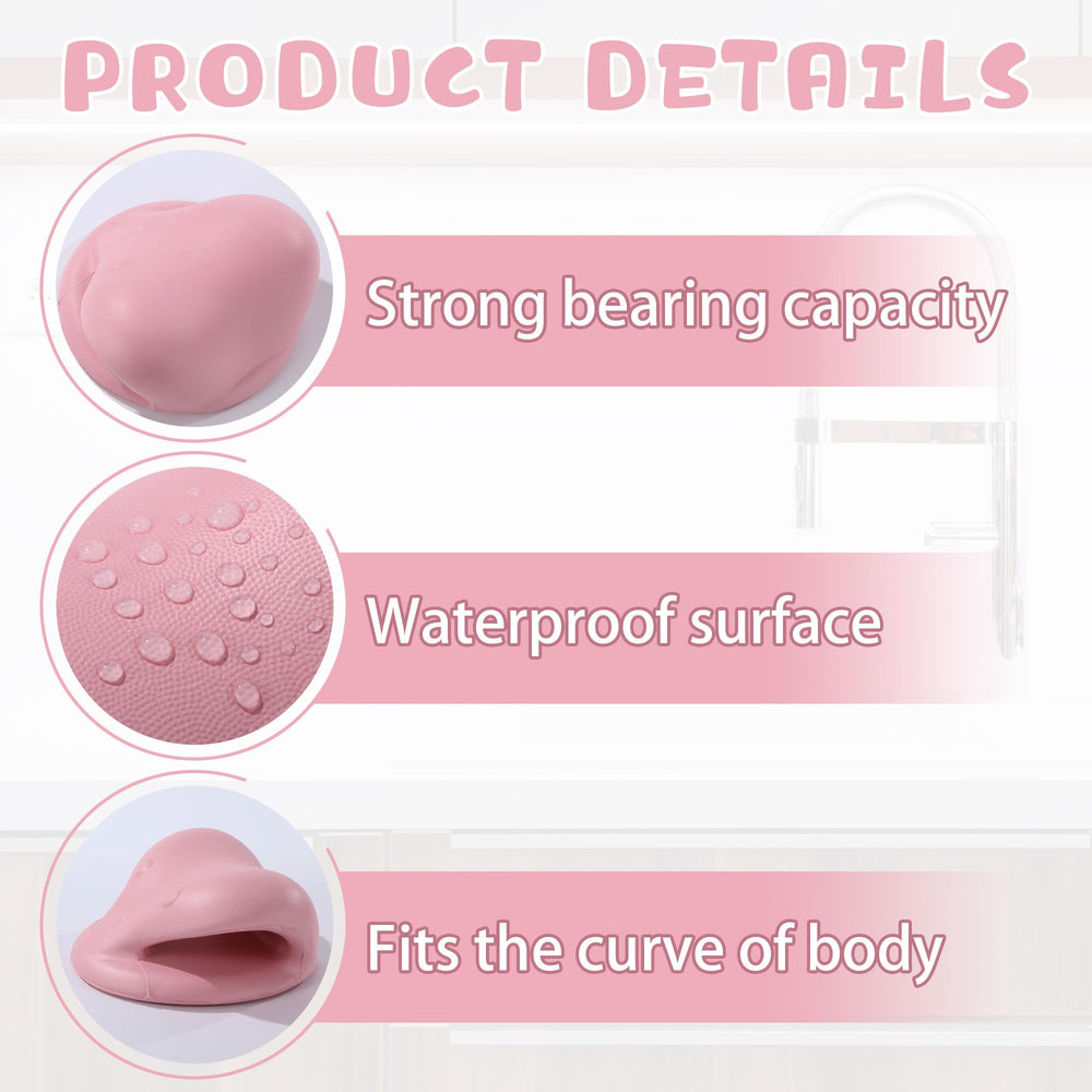 MABOZOO hair-washing-station-kids-pink-side-view ergonomic design reduces neck strain