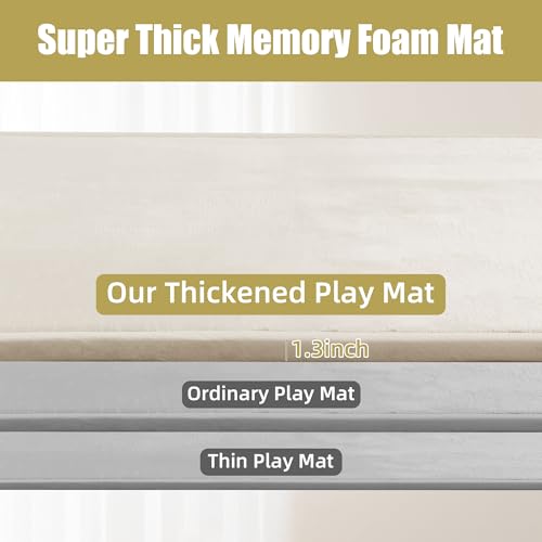 MABOZOO non-slip bottom play mat helps keep it in place.