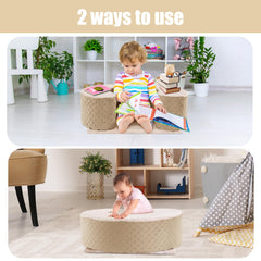MABOZOO Sit Up Pillow 3D dot fabric delivers soft touch for delicate skin during play.