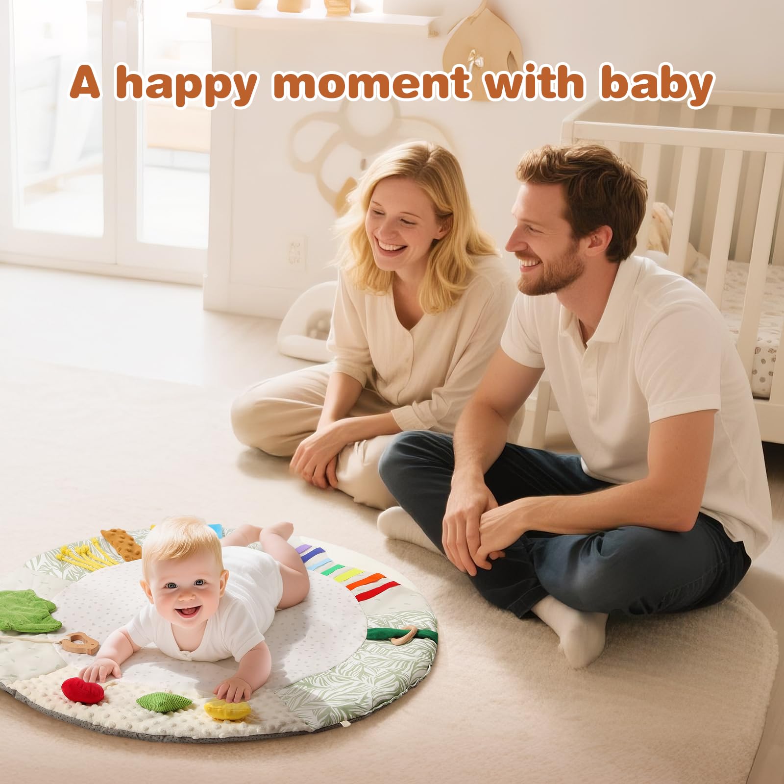 Macabaka montessori baby play mat shape-sound zone blends visuals with gentle cues.