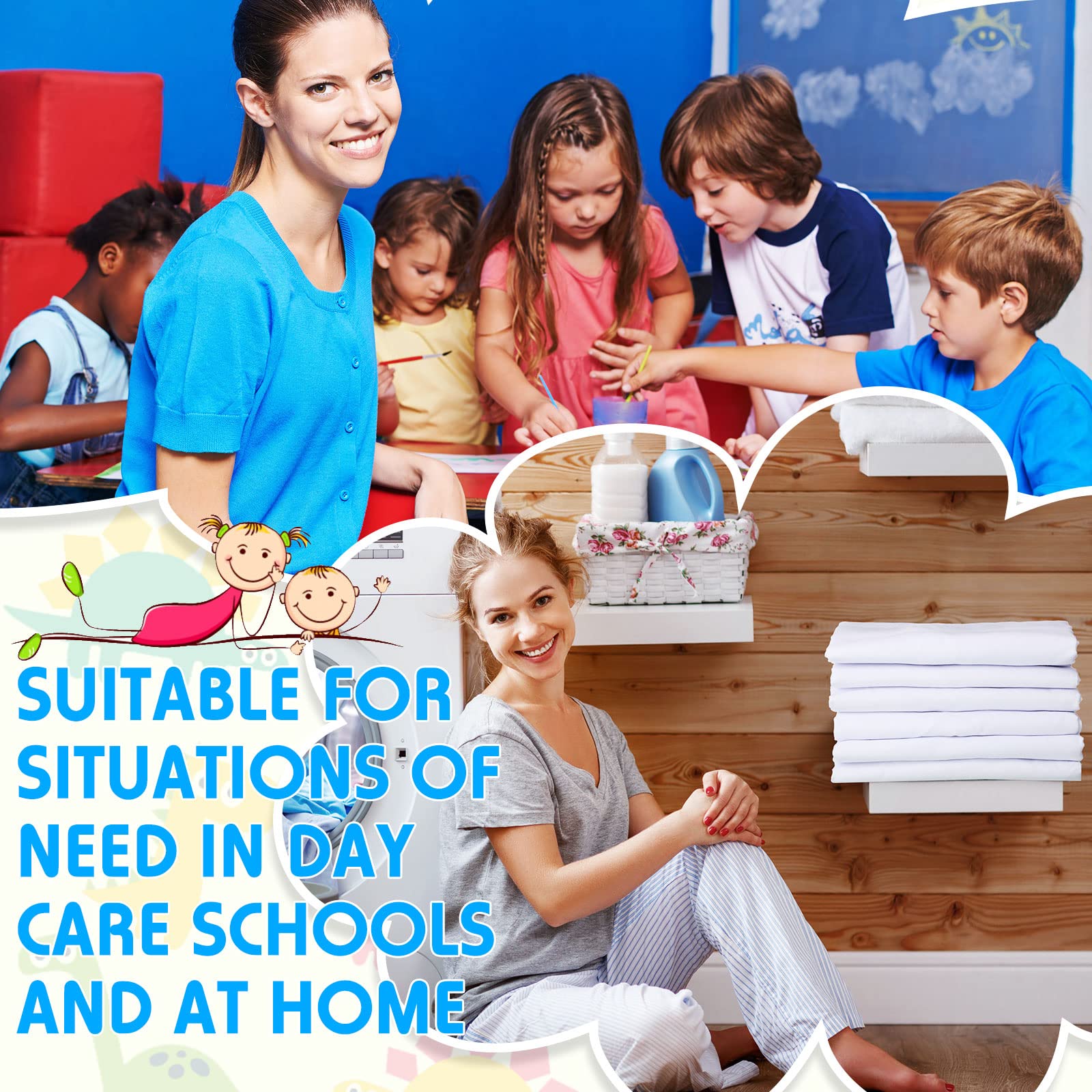 Macarrie elastic corners cot sheets with secure fit for quick, mess-free setup.