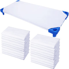 Macarrie pack-20 cot sheets ready for daycare use, bulk supply supports busy classrooms.