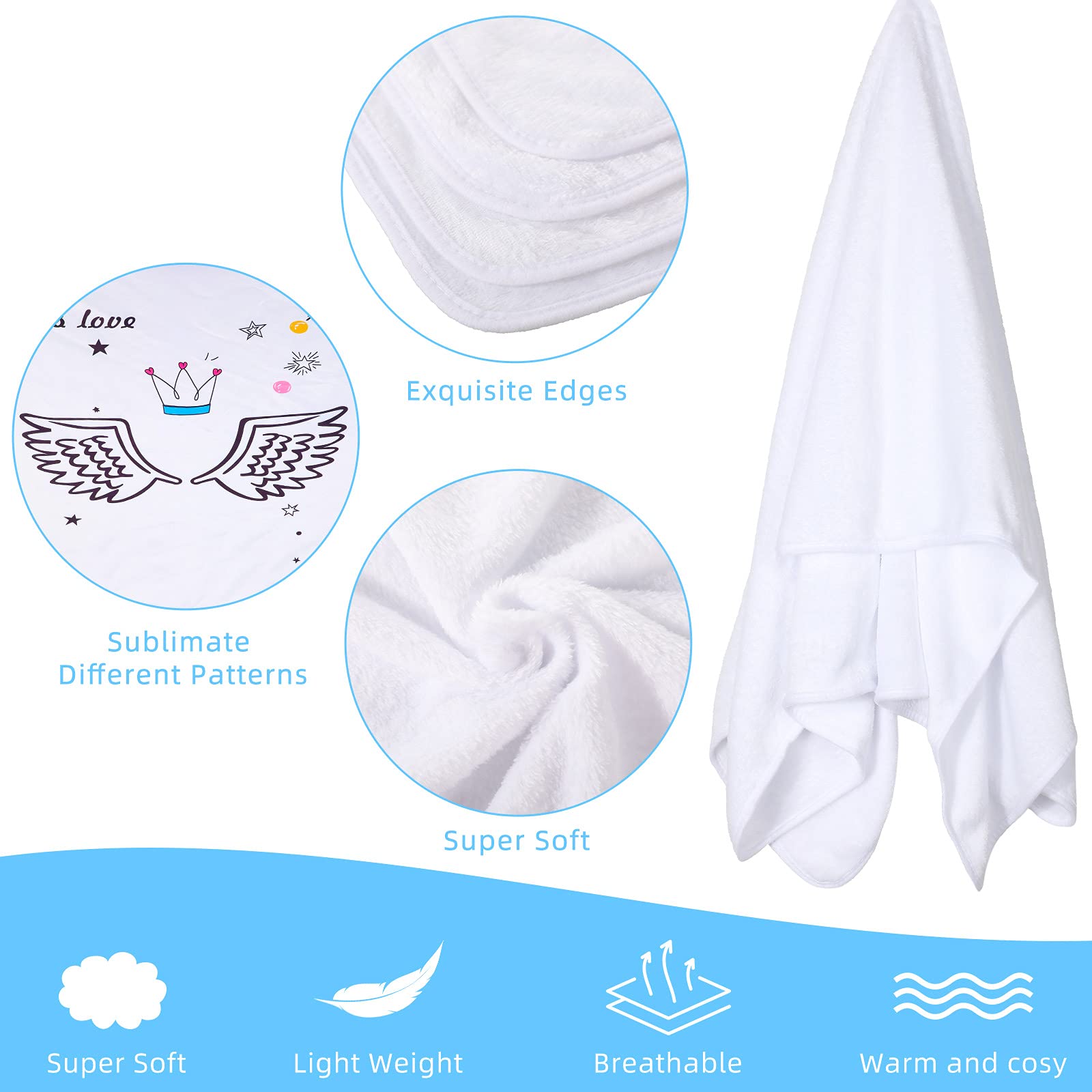 Macarrie soft-flannel baby blanket close-up emphasizes warm, skin-friendly material