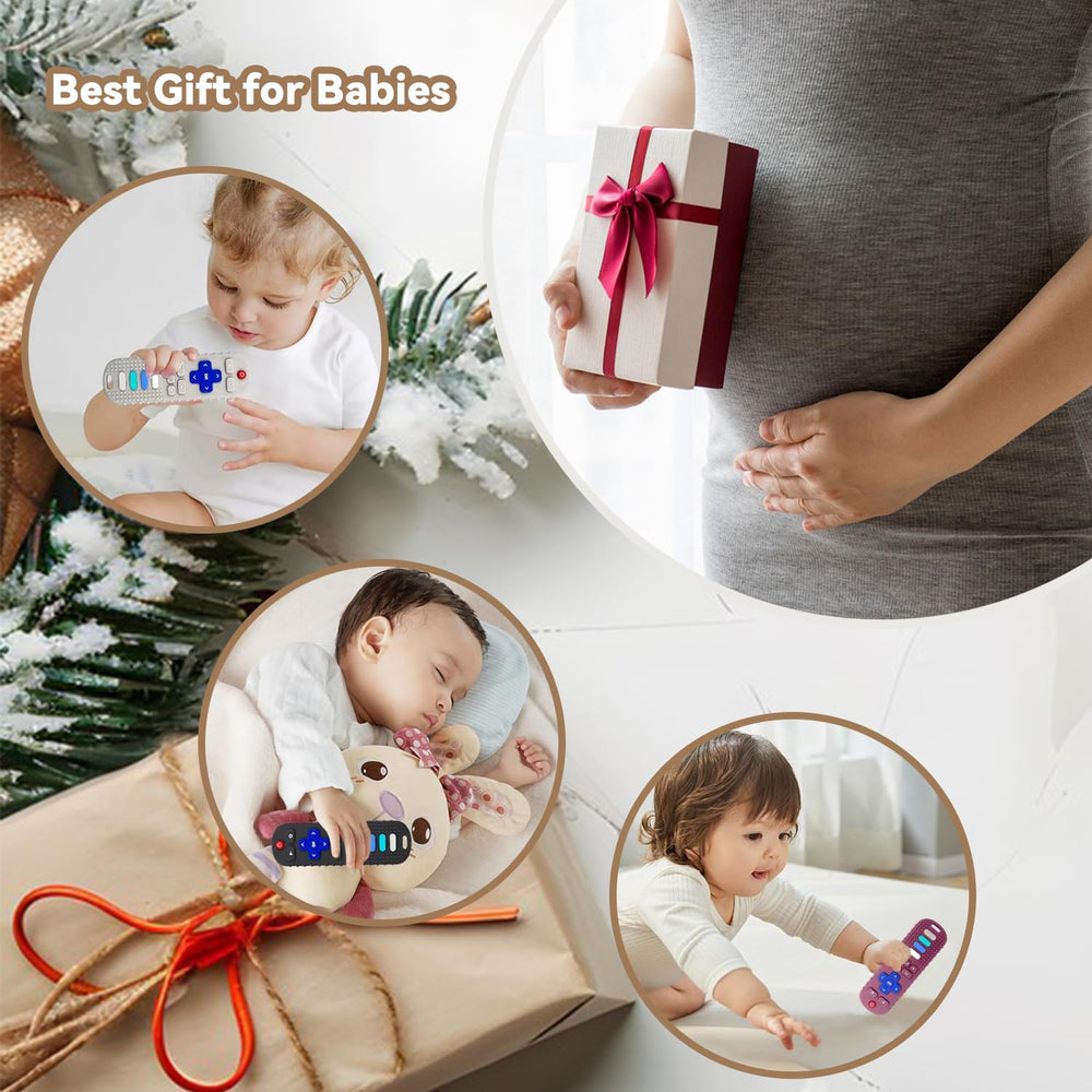 MACLUD silicone teether with textured remote surfaces supports early grasping and chewing