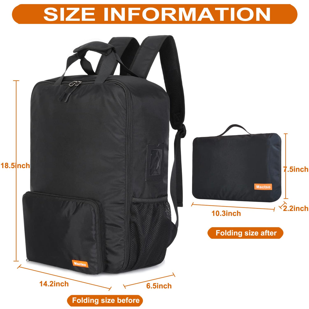 Mactso stroller travel bag padded straps ensure comfortable carrying.