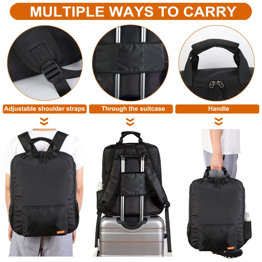 Mactso stroller travel bag suitcase webbing simplifies airport handling.