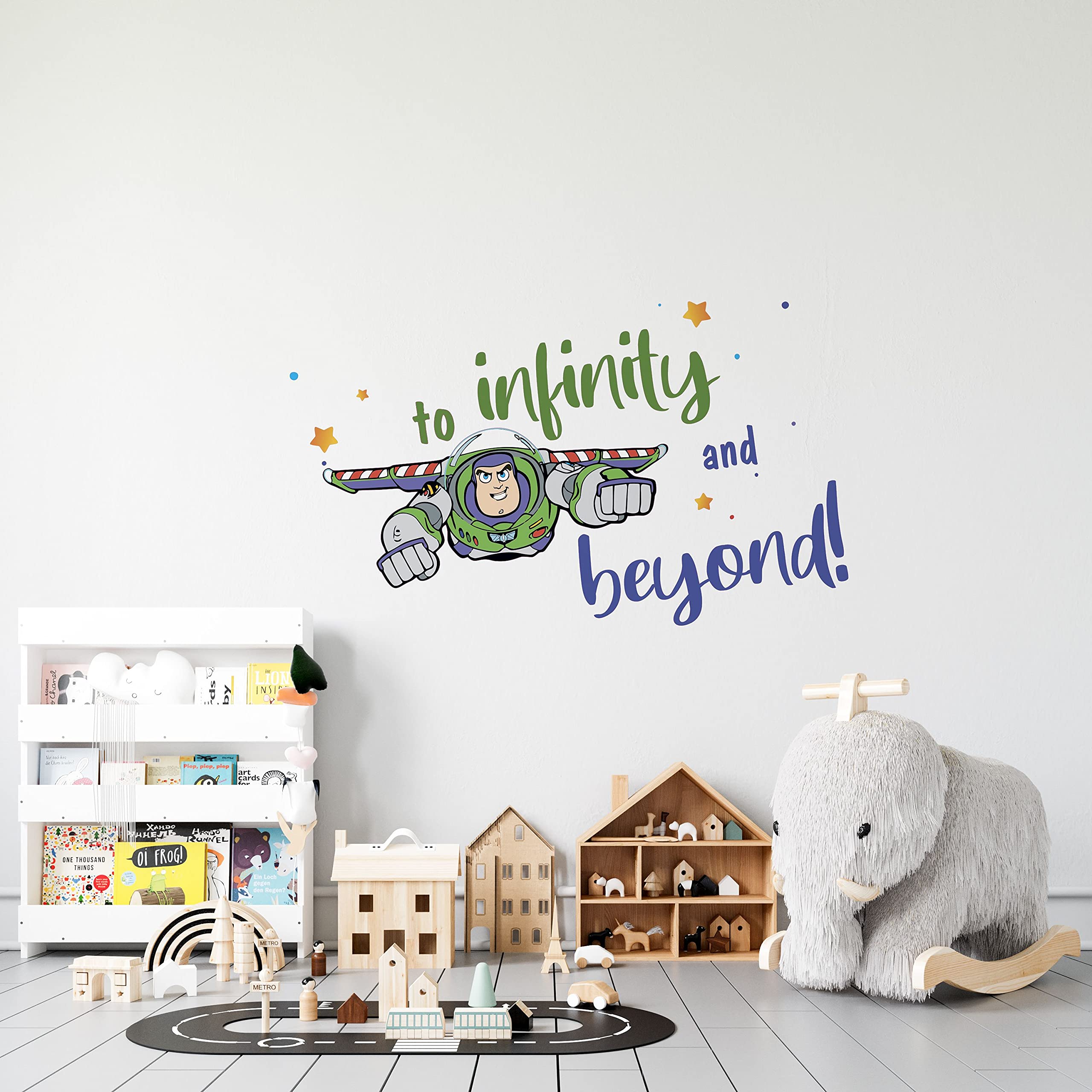 Made To Stick Decals Buzz space ranger decor is perfect for kids' rooms and play areas.