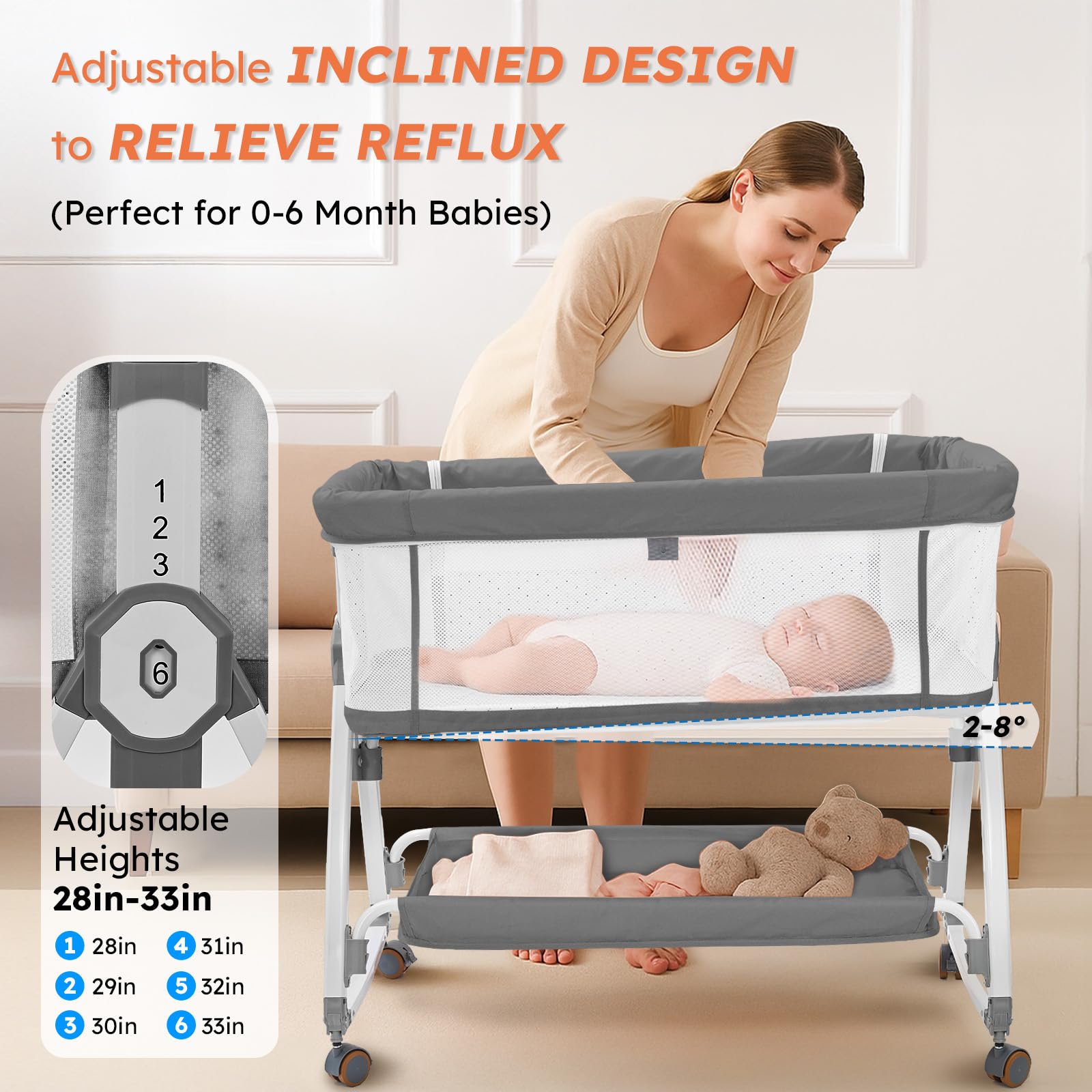 Madewell Living 4-in-1 rocks gently to soothe during nap times.