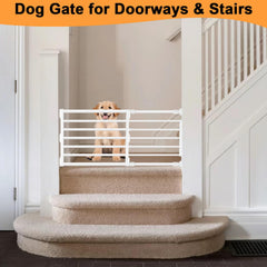 Maerd Short Dog Gate with built-in door provides controlled entry.