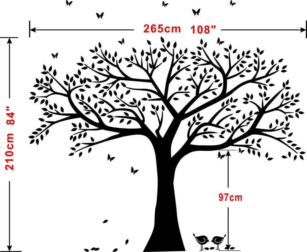 MAFENT family tree wall stickers featuring birds and branches for nursery decor