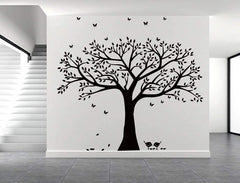 MAFENT wall decal assembly guide to create a seamless tree puzzle