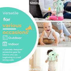 Maforts head protector chest belt detail ensures secure positioning during crawling and balance practice.