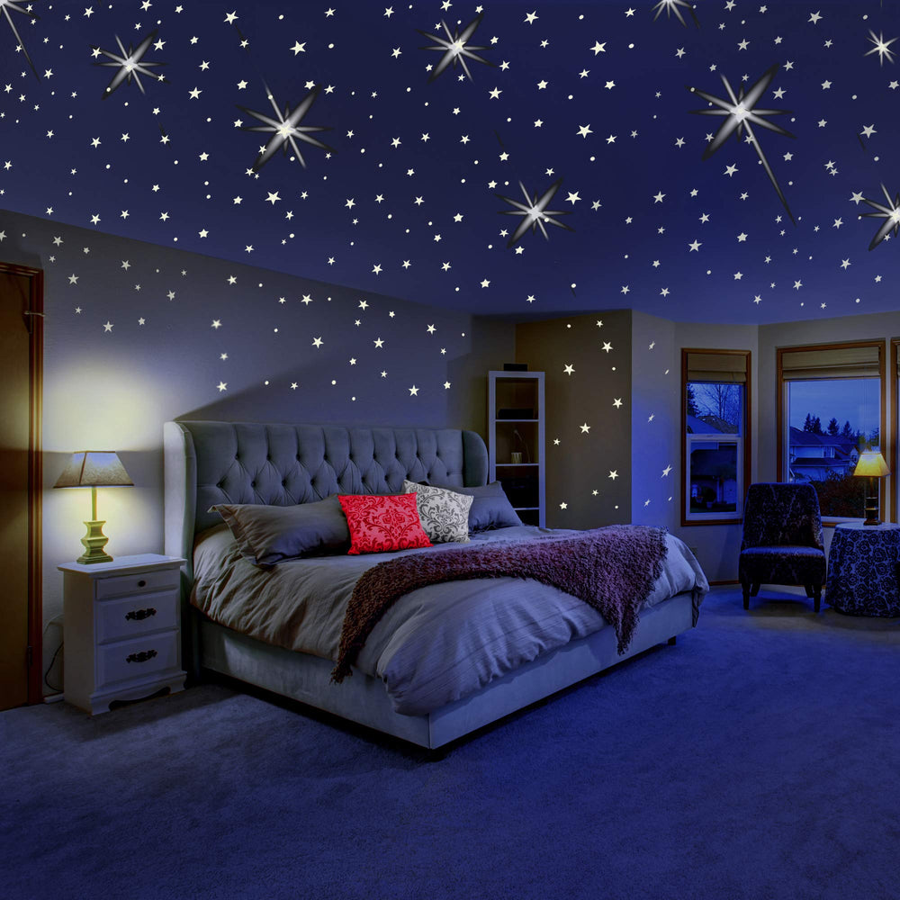 MAFOX Glow Stars ceiling stickers glow in dark for a magical bedtime ambiance