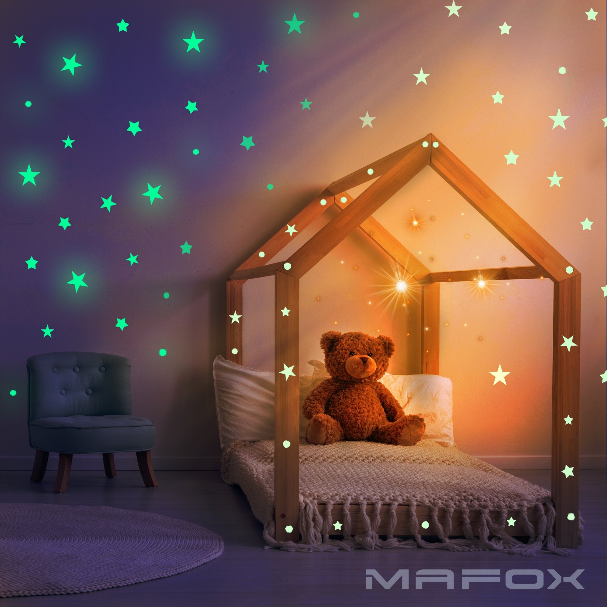 MAFOX glow stars brighten play areas with a soft, kid-friendly glow