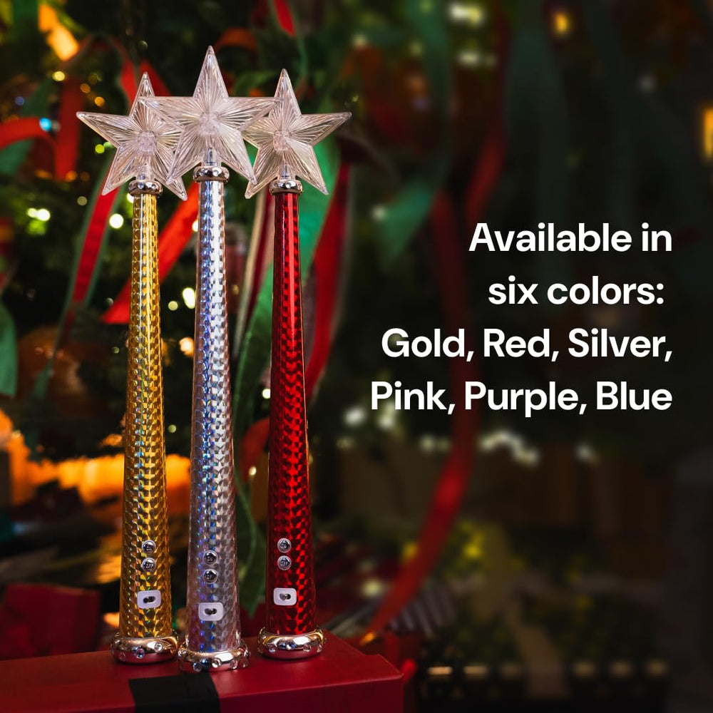Magic Light Wand red color option accents a cozy reading nook with a soft chime.