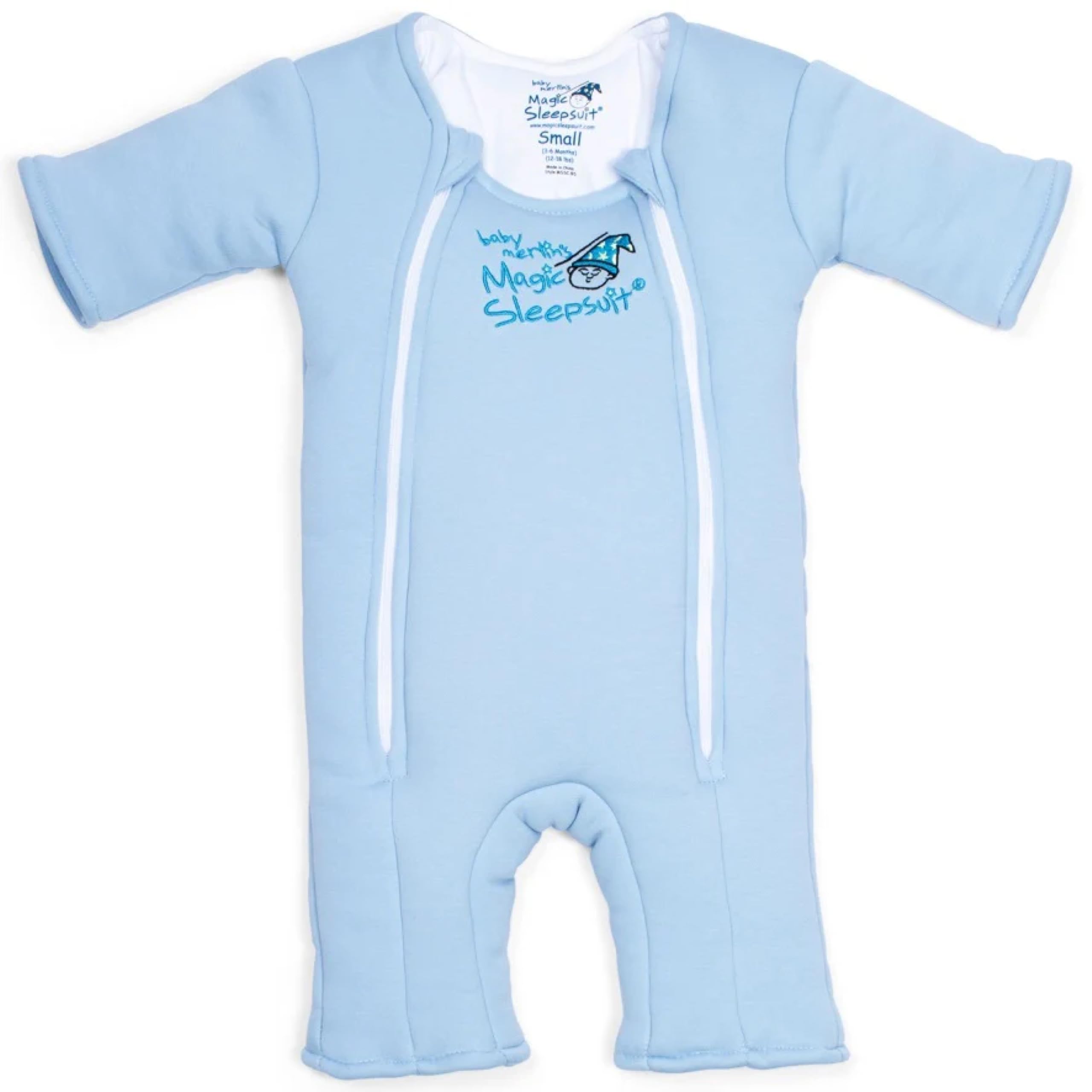 Magic Sleepsuit Merlin's cotton swaddle transition shows back-sleep support for calm naps