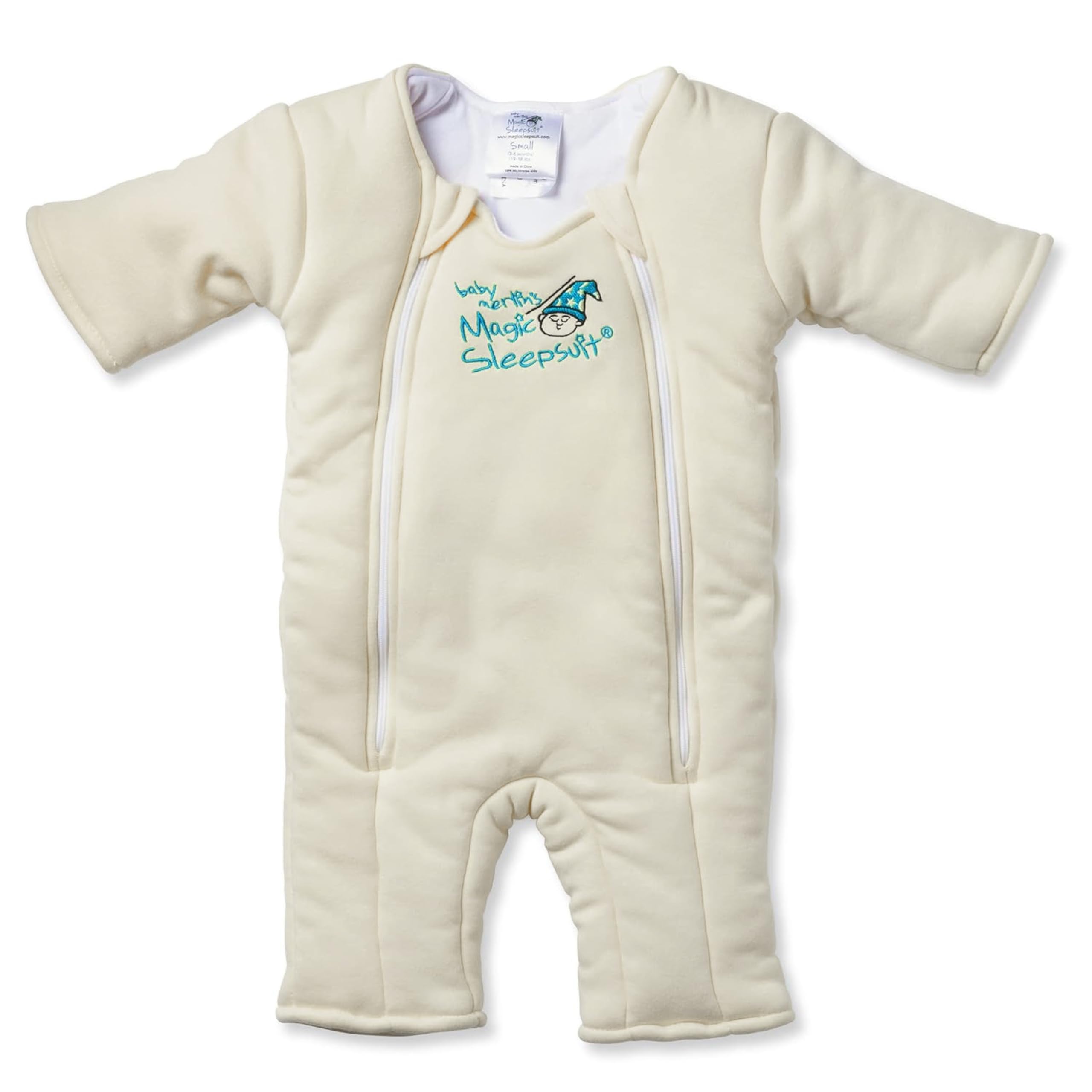 Magic Sleepsuit Merlin's cotton swaddle transition offers cozy design for calm sleep.