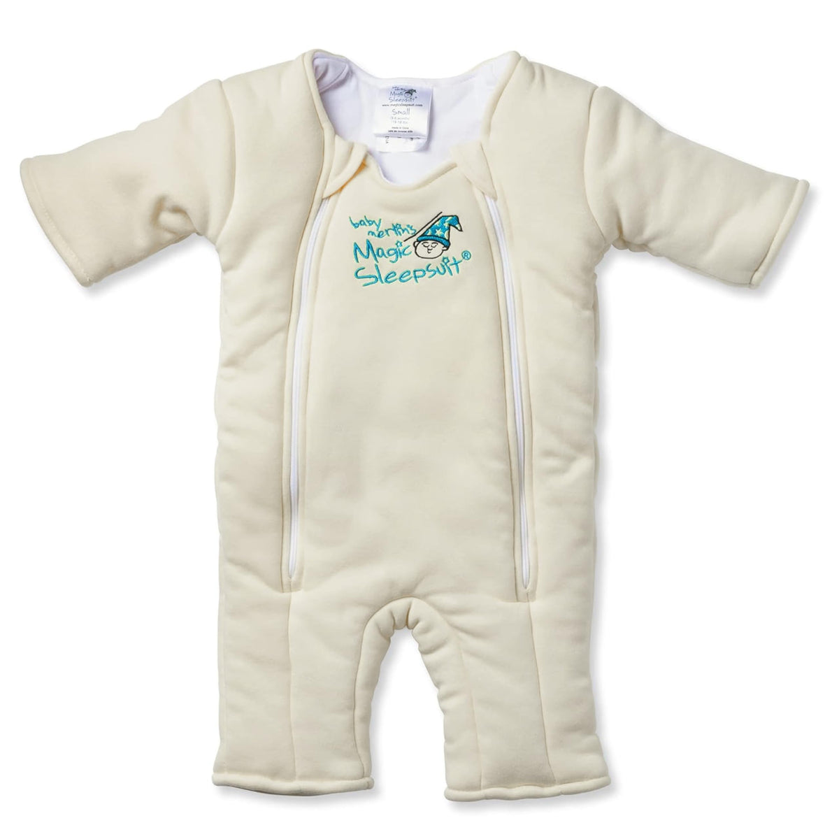 Magic Sleepsuit Merlin's cotton swaddle transition offers cozy design for calm sleep.