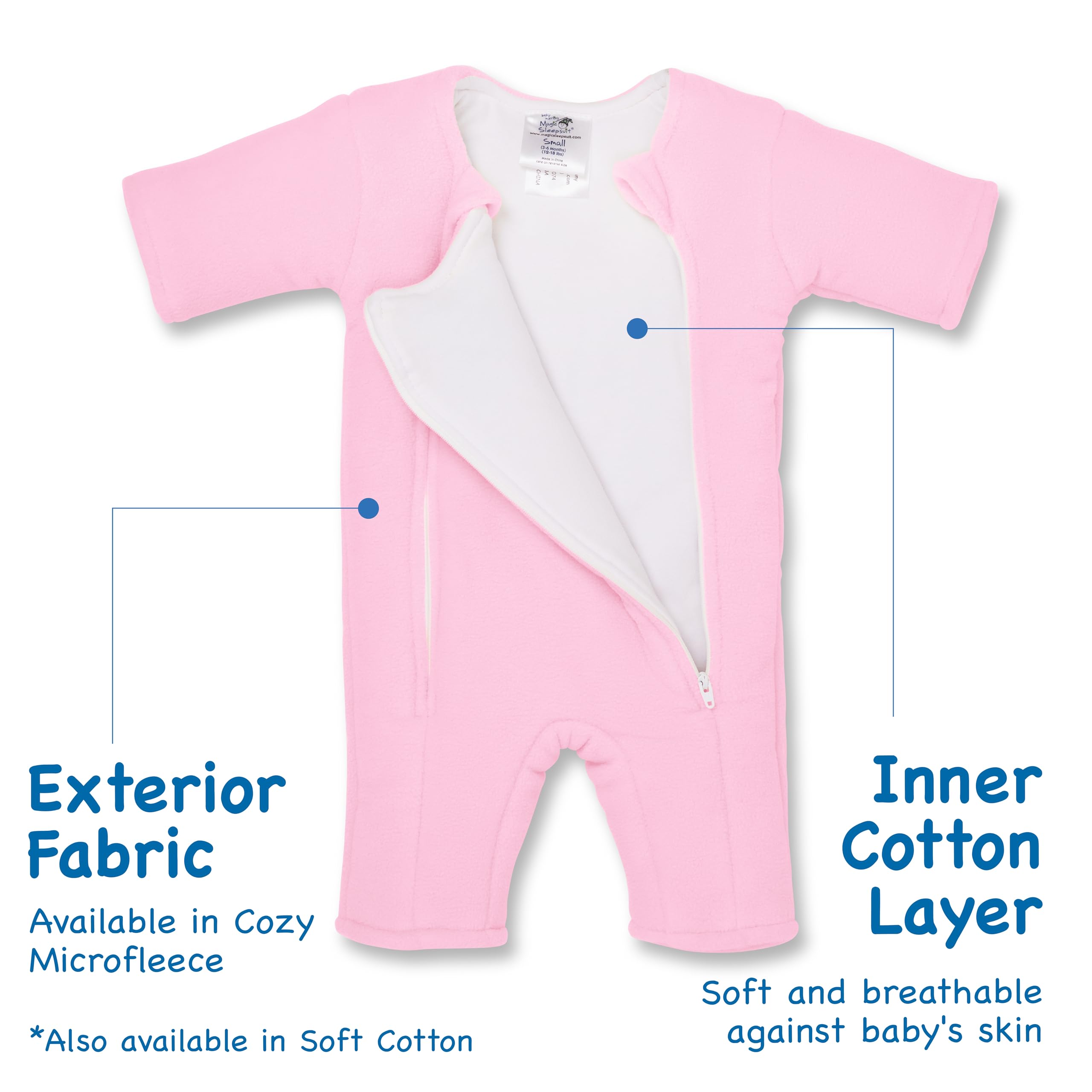 Magic Sleepsuit Merlin's double-zipper design enables easy diaper changes