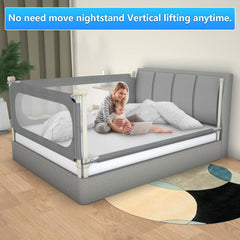 MagicFox bed rails adjustable height dial enables customized edge protection for growing kids.