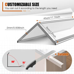 Clear edge guard blends with furniture for a neat, unobtrusive look.