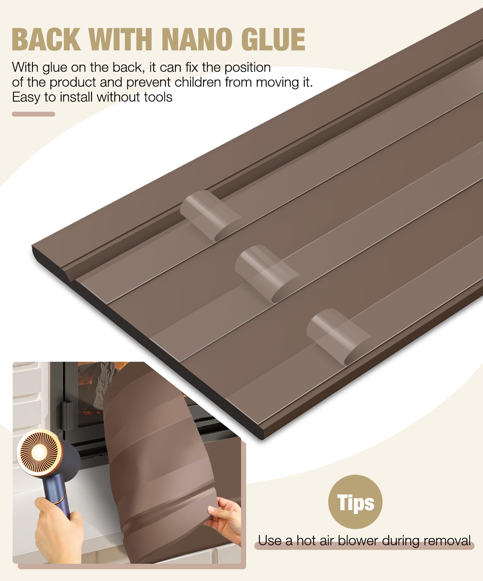 Magicheap nano-glue installation keeps the pad securely in place.
