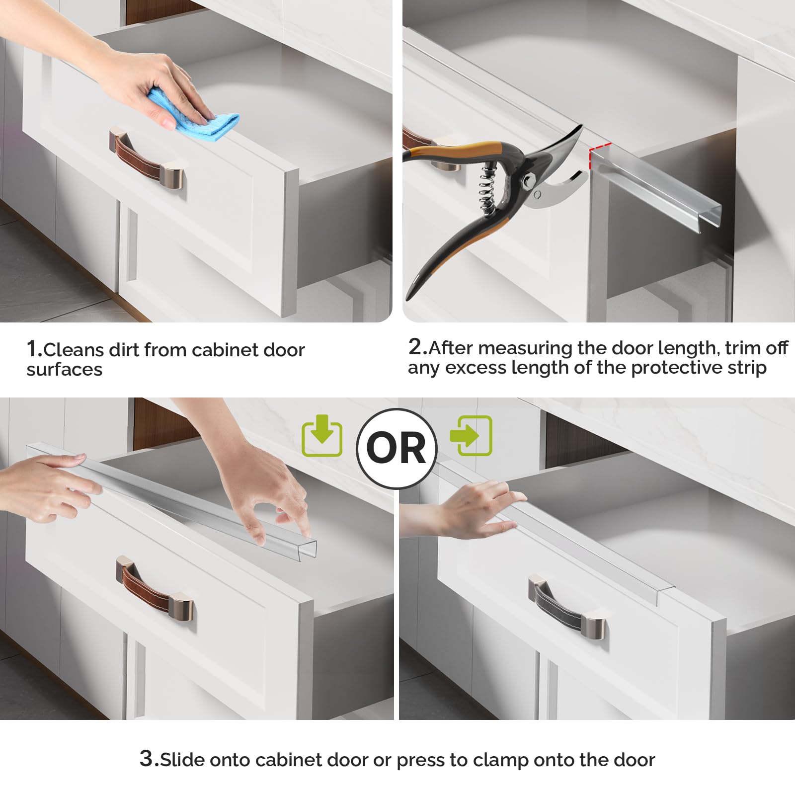 Magicheap Snugly Fit protector on a drawer front edge