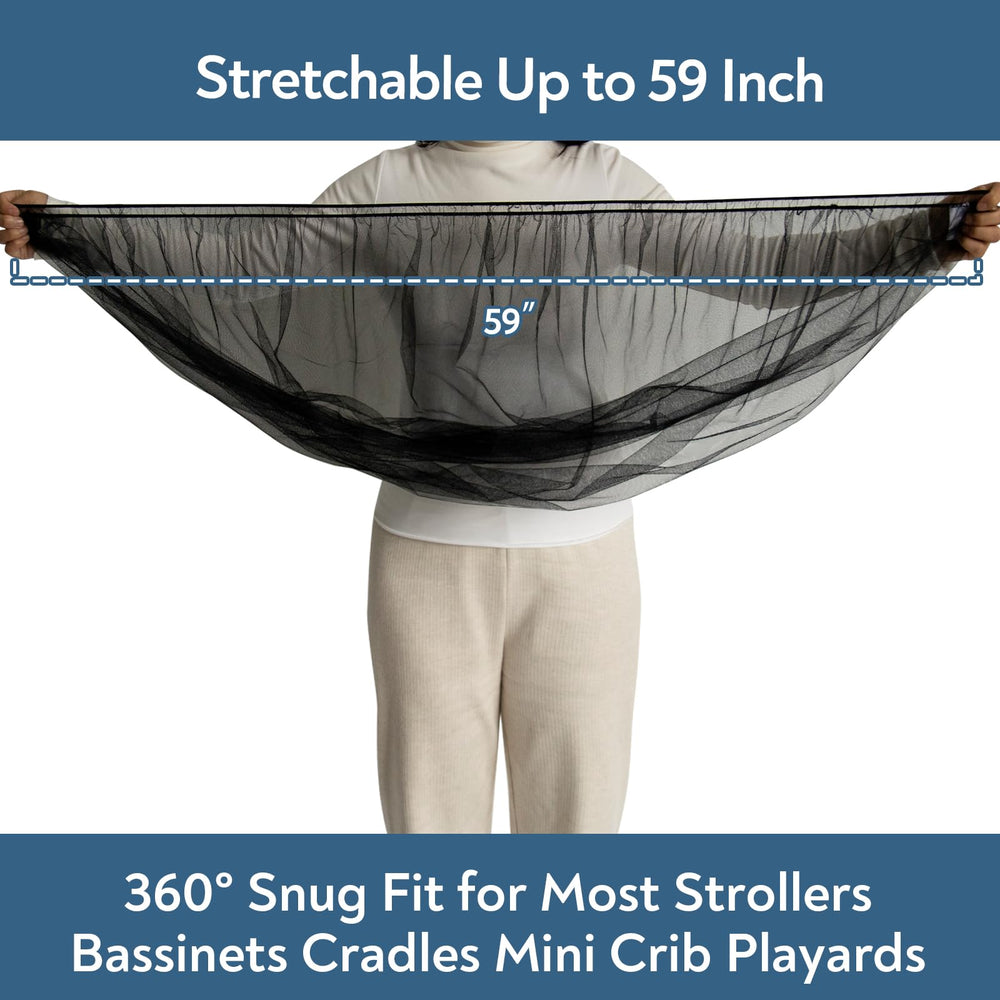 Magik & Kover net for bassinet shields while maintaining airflow.