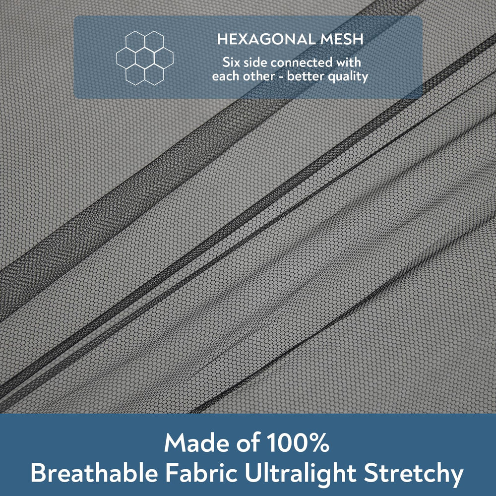 Magik & Kover mini crib net supports cool, breathable sleep with bug protection.