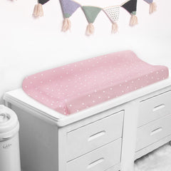 Magik & Kover changing pad cover with snug elastic bottom stays in place.