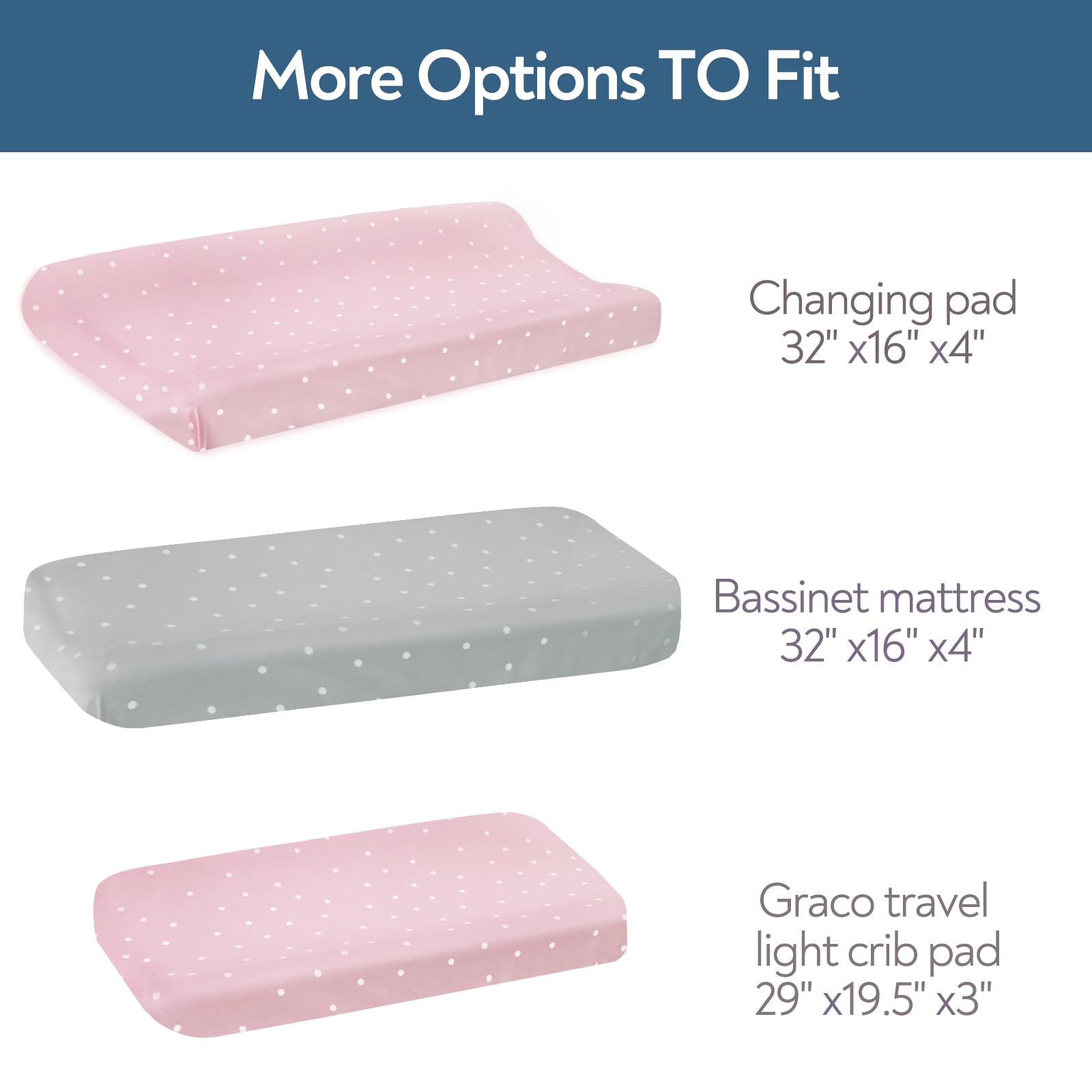 Magik & Kover changing pad cover in soft breathable material for sensitive skin.