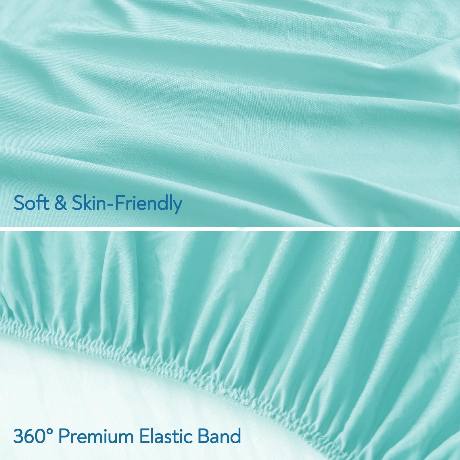 Magik & Kover crib sheet elastic band provides snug fit and quick changes.