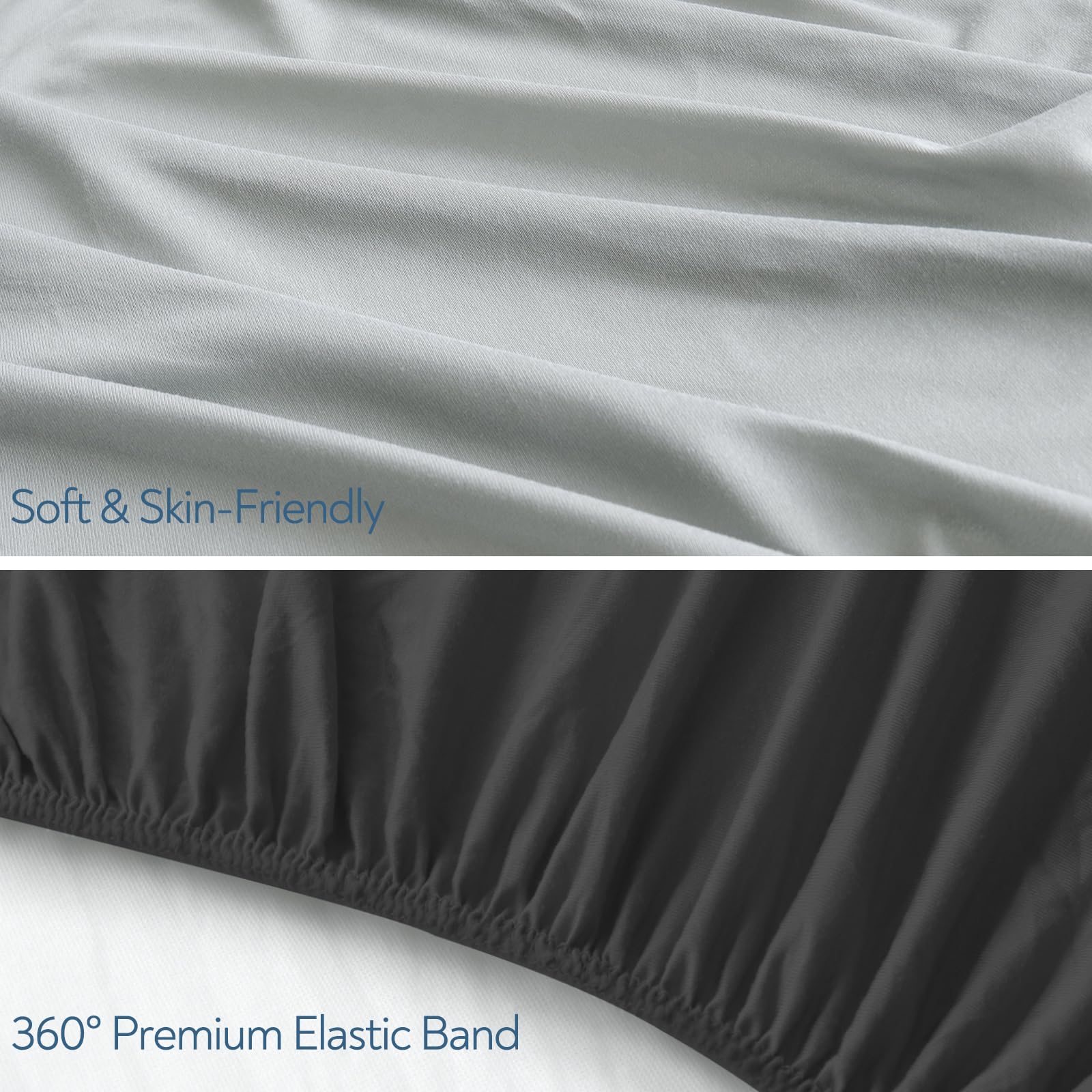Magik & Kover crib sheets showcasing elastic snug fit and secure hold.