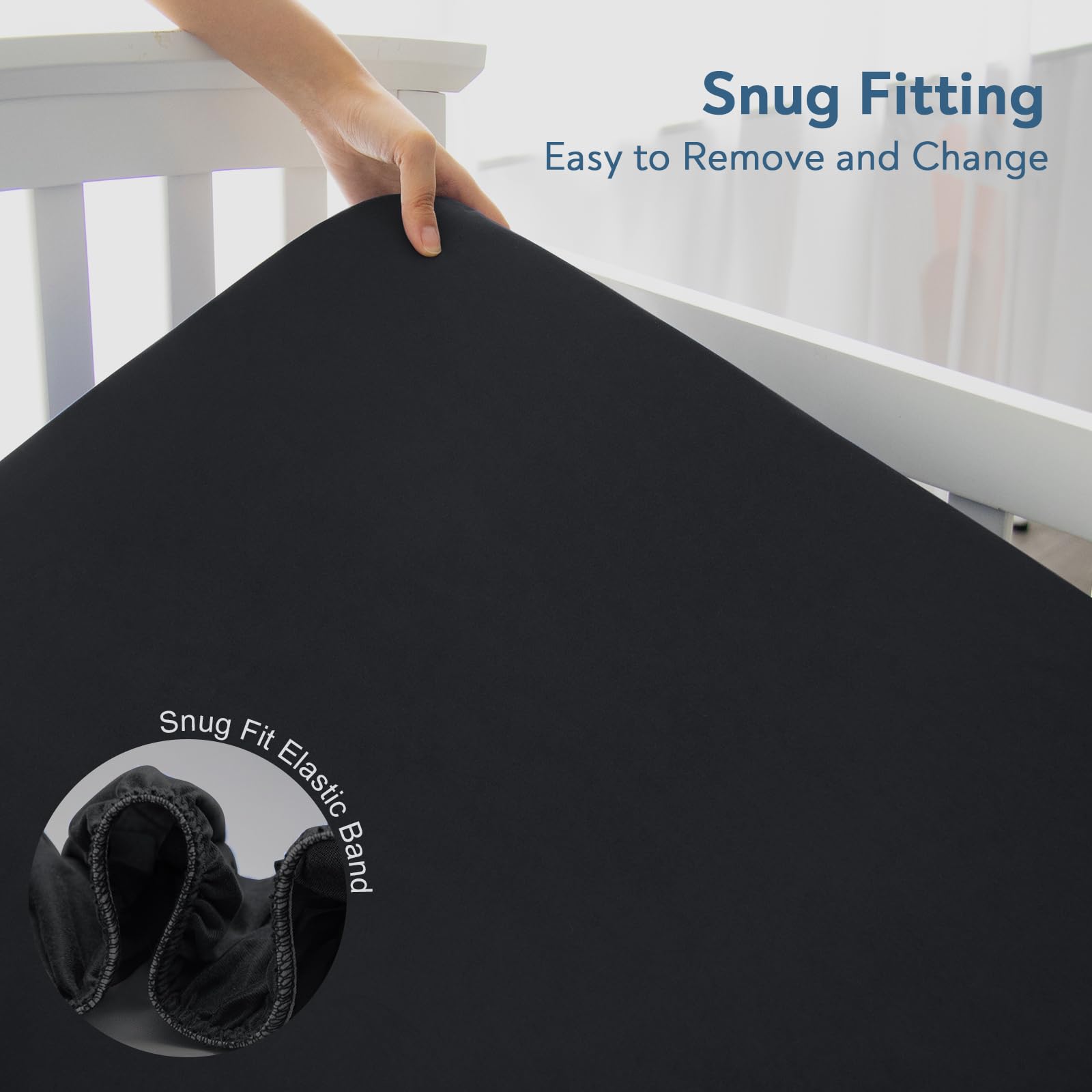 Magik & Kover deep-pocket elastic closeup showing secure fit for thick mattresses