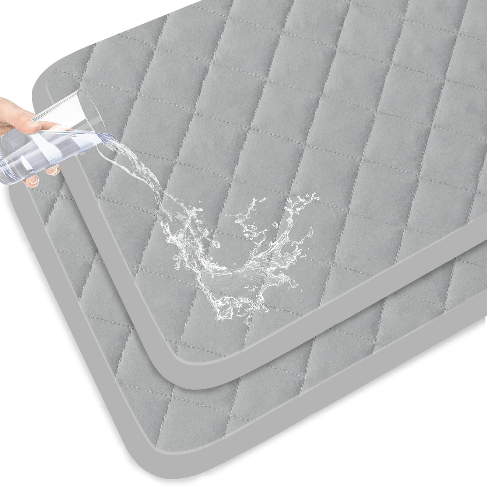 Magik & Kover mini crib protector fits 38x24 securely for a snug sleep surface