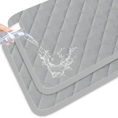 Magik & Kover mini crib protector fits 38x24 securely for a snug sleep surface