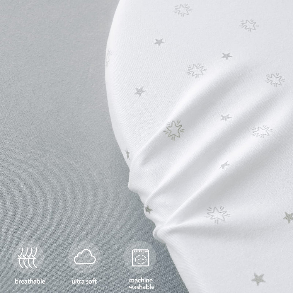 Magik & Kover mini crib sheets designed to fit 38x24-inch mini cribs securely.