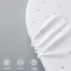 Magik & Kover mini crib sheets designed to fit 38x24-inch mini cribs securely.