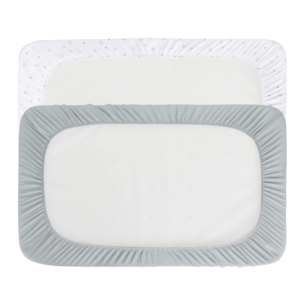 Gift-ready Magik & Kover pack and play sheets in stylish packaging