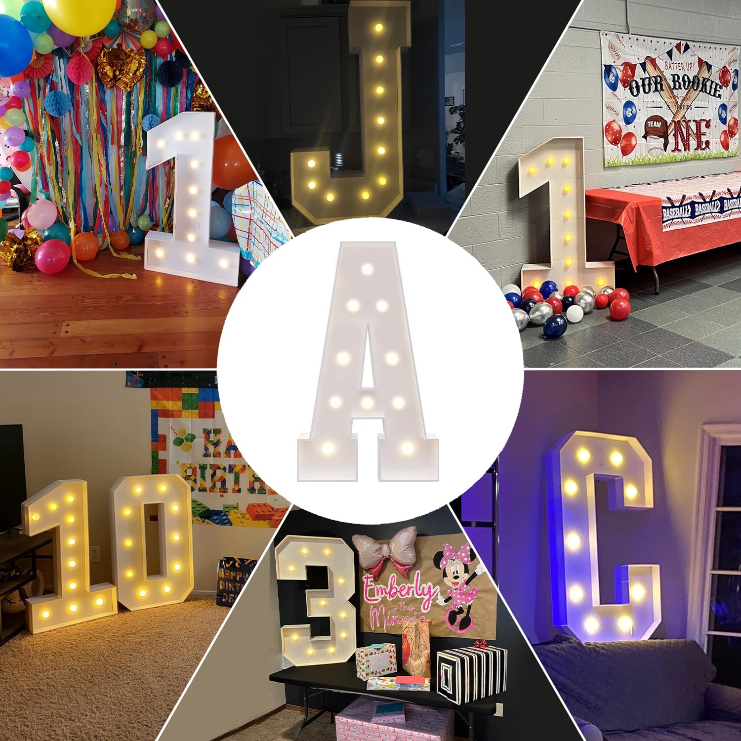 MagiKidz bar decor marquee letters accent shelves and entryways.